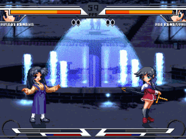 Mai Kawasumi plays much like a combination of Hibiki from Last Blade and Johnny from Guilty Gear.