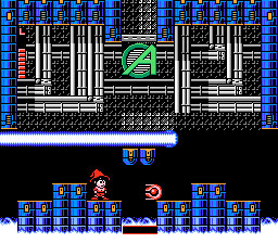 Dr. Wily has emblems around his doors too! They don't use the letter A, but still...