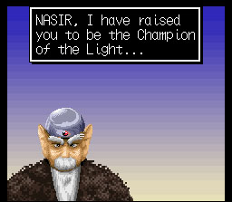 Nasir m'boy, you are a champion of light, and as such, I order you to get me some water!